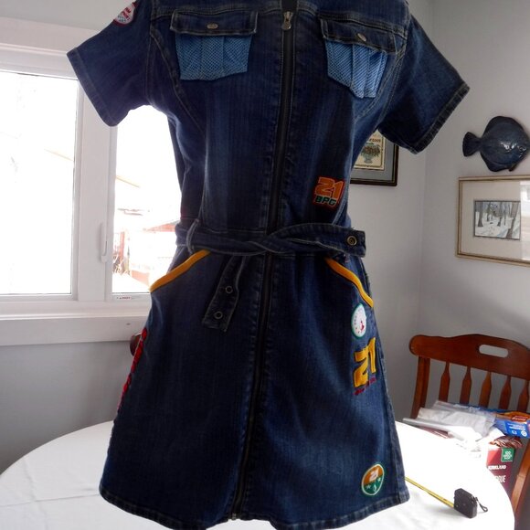 Baby Phat Car Racing jean dress size US X-Large - Picture 10 of 12